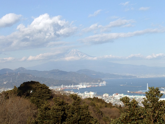 日本平からの富士山と清水港